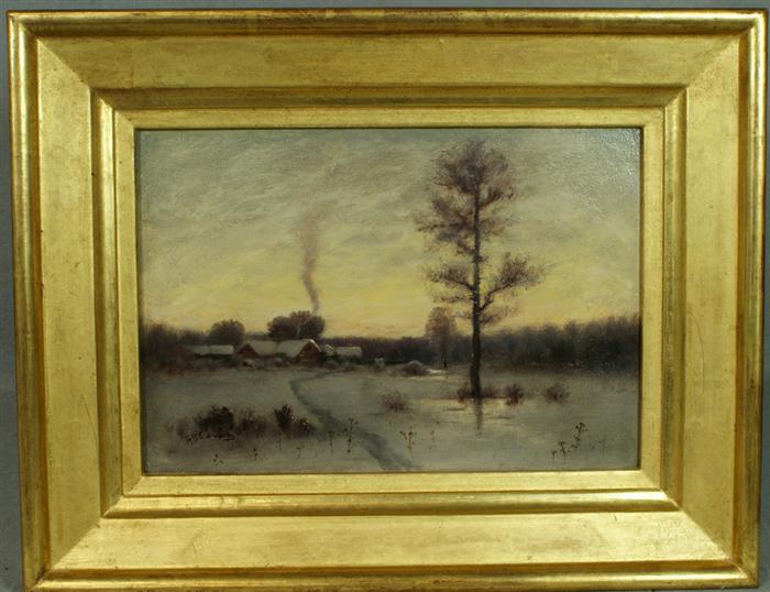 Appraisal: G B Edwards American th c Smoke Rising from House