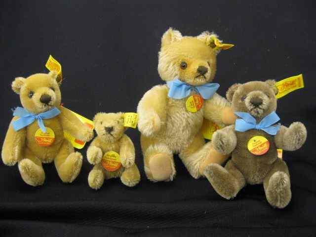 Appraisal: Steiff Teddy Bears light brown chocolate tallest '' excellent