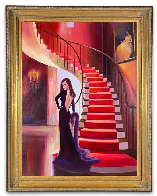 Appraisal: Large Lisa Homan Conger Bellezza Oil On CanvasSigned Good condition