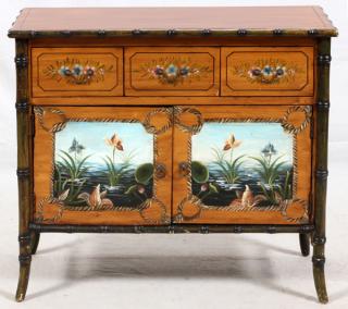 Appraisal: HAND DECORATED CHEST HAND DECORATED CHEST H W Circa having