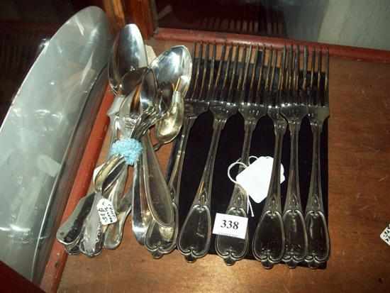 Appraisal: A COLLECTION OF SIX FORKS WITH A COLLECTION OF ELEVEN