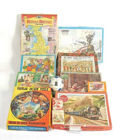 Appraisal: Jigsaws and Games to include Victory wooden jigsaws - geographical