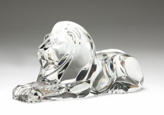 Appraisal: A Steuben art glass African lion Circa late s designed