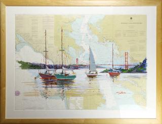 Appraisal: Painting Kerry Hallam San Francisco Bay Kerry Hallam American San