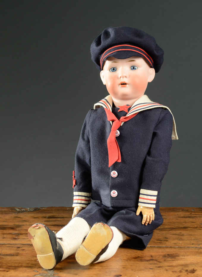 Appraisal: BRUNO SCHMIDT TOMMY TUCKER GERMAN BISQUE SOCKET HEAD BOY DOLL