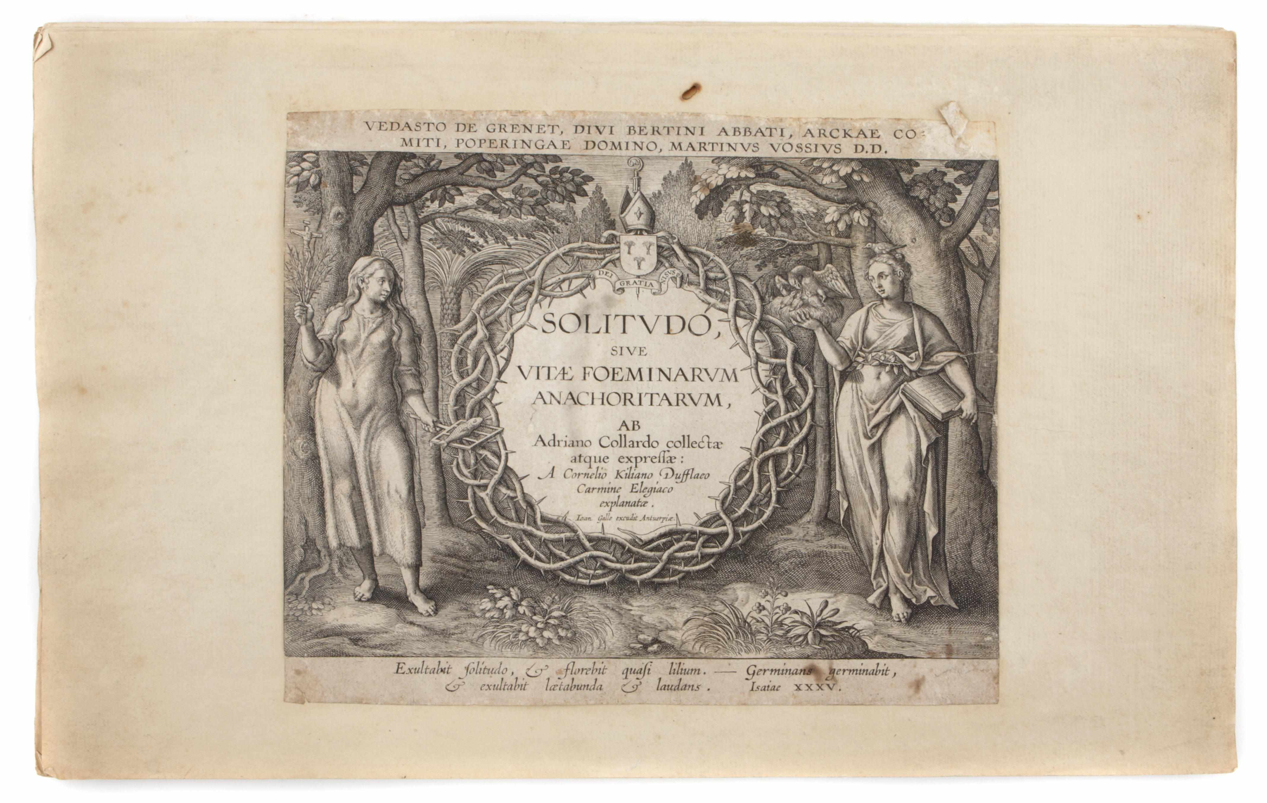 Appraisal: After Marten de Vos by Adriaen and Hans Collaert Solitudo