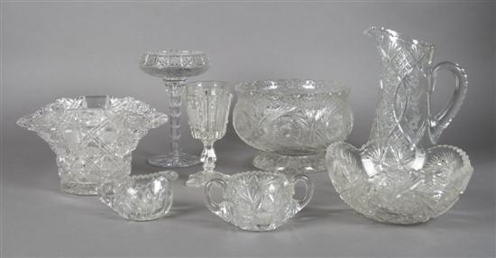 Appraisal: A Collection of Cut Glass Articles Height of tallest inches