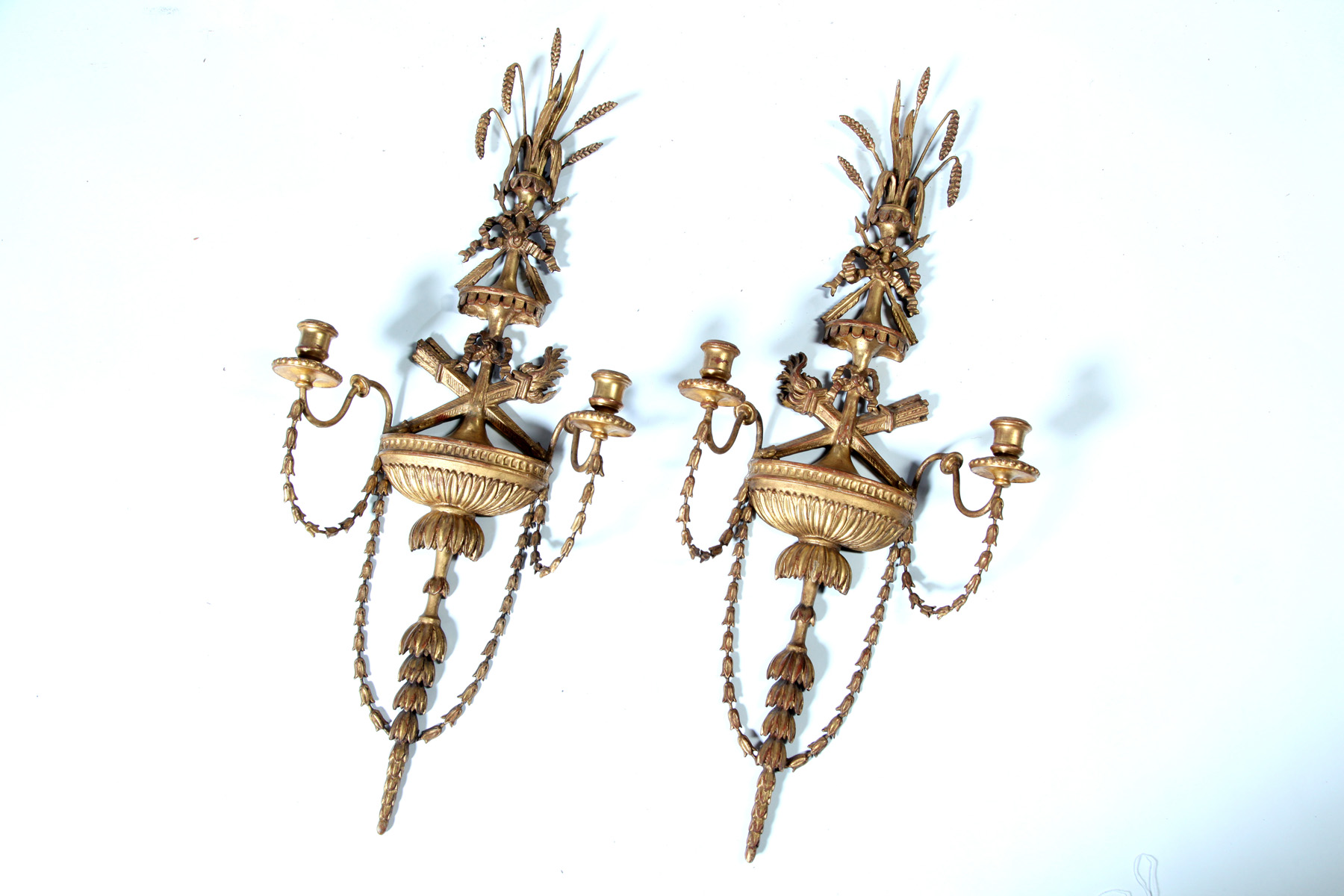 Appraisal: PAIR OF WALL SCONCES American or European early th century