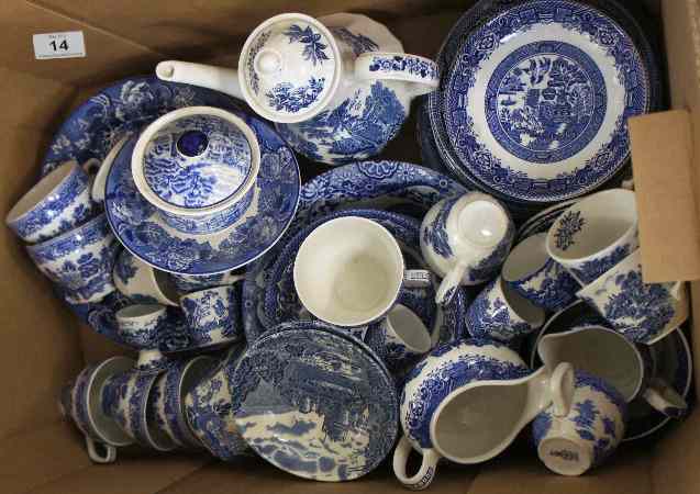 Appraisal: Enoch Wood part Dinner Tea Service Blue and White comprising