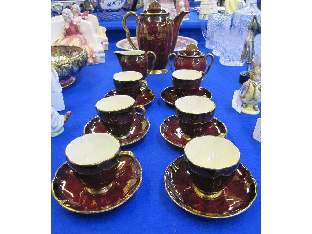 Appraisal: Carlton Ware Rouge Royale coffee set