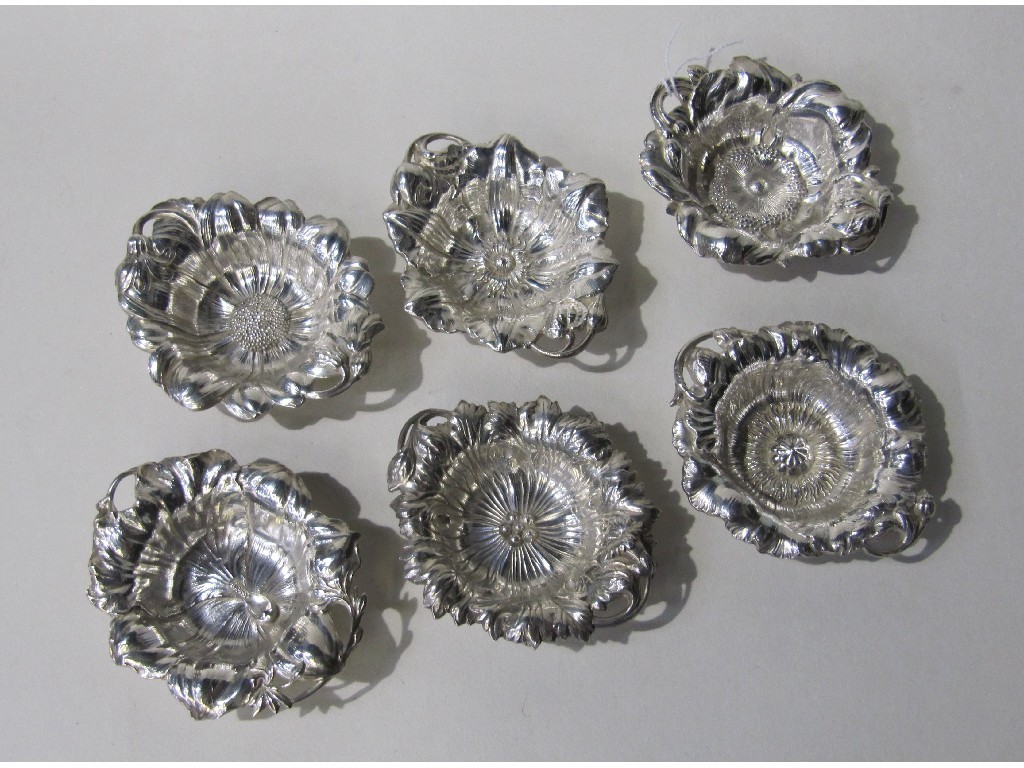 Appraisal: Set of sterling silver bonbon dishes