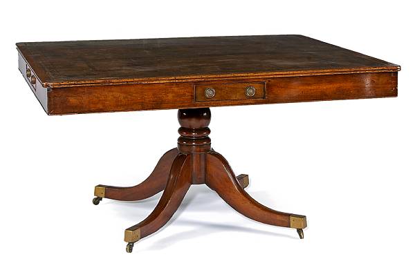 Appraisal: A George III mahogany library table late th century The