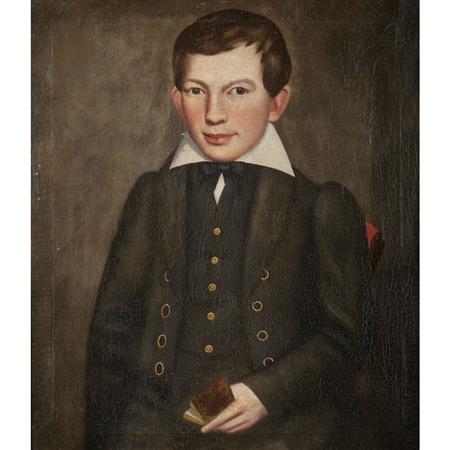 Appraisal: Erastus Salisbury Field American - Portrait of a Boy Holding