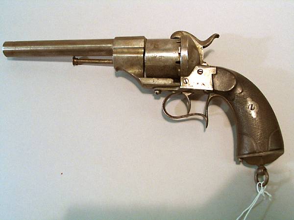 Appraisal: A Spanish Lefauchaux pattern pinfire revolver by Orbea Hermanos Eibar