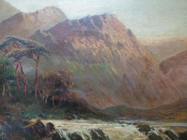 Appraisal: M D Hassell thC Rocky river landscape with windswept trees