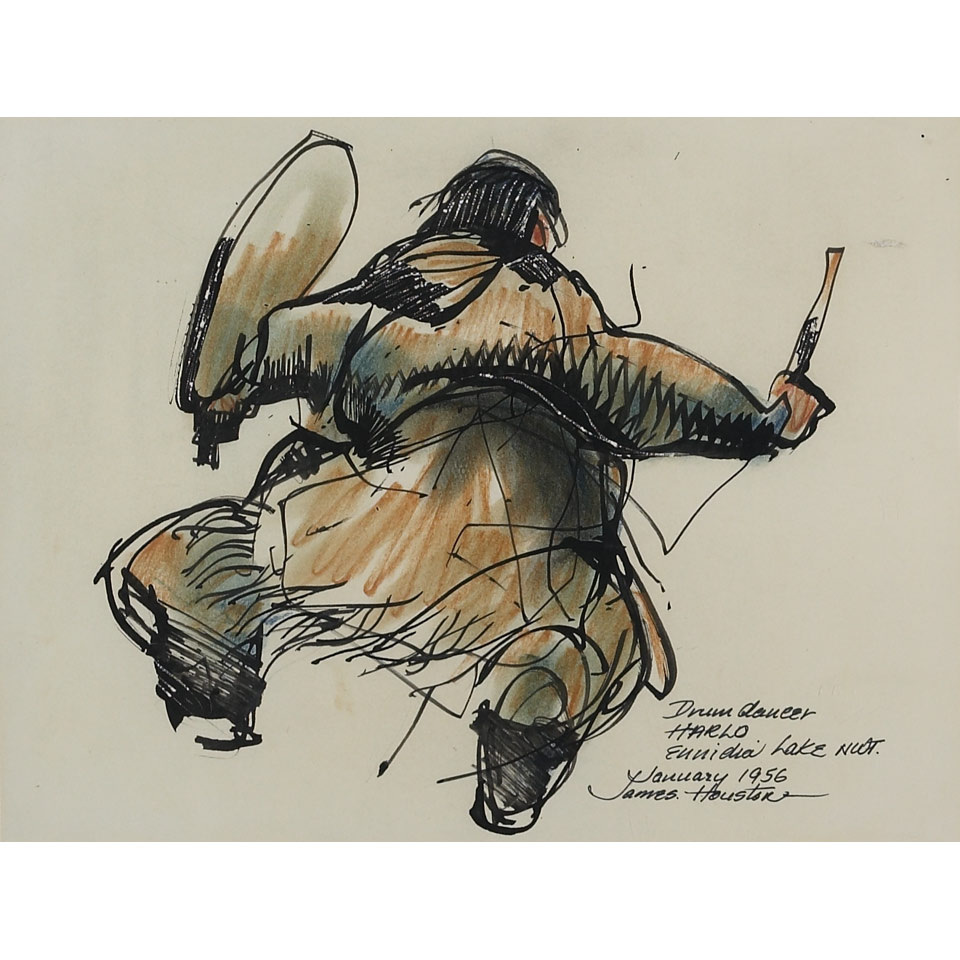 Appraisal: JAMES ARCHIBALD HOUSTON - Ennidia Lake NWT DRUM DANCER HARLO