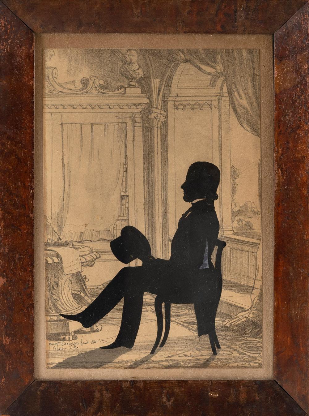 Appraisal: AUGUSTE EDOUART LOUISIANA FRANCE - SILHOUETTE OF DR THACHER X