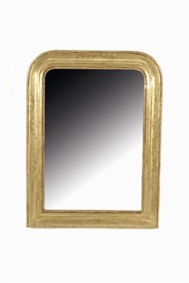 Appraisal: A late th century French giltwood arched wall mirror x