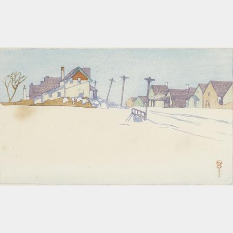 Appraisal: WALTER JOSEPH PHILLIPS R C A SUBURBAN STREET woodcut printed