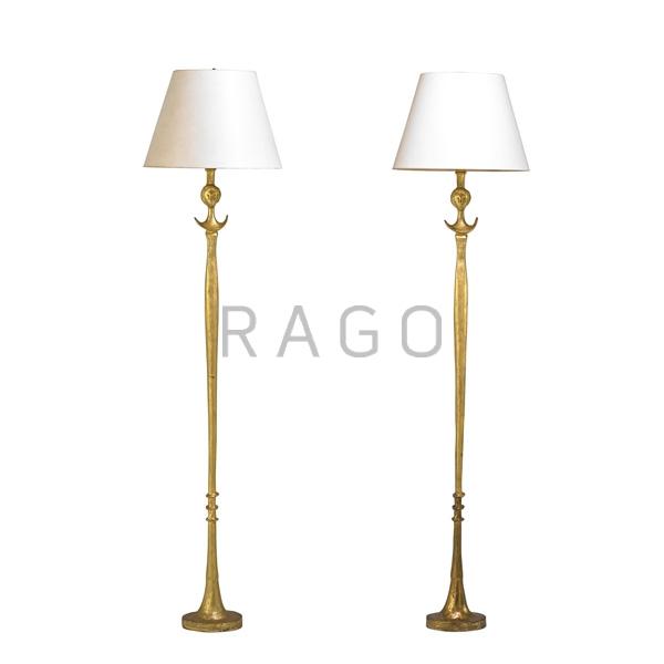 Appraisal: STYLE OF DIEGO GIACOMETTI Pair of floor lamps Condition Report