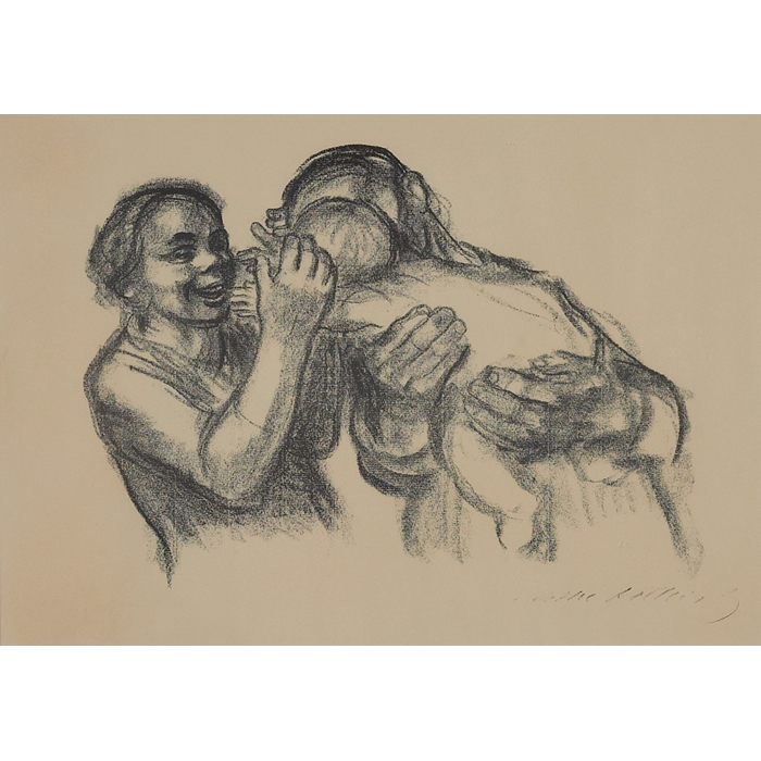 Appraisal: Kathe Kollwitz German - ''Muttergluck Eltern mit Kind '' lithograph