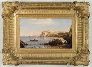 Appraisal: THEODORE COOK British th Century MEDITERRANEAN PORT Outstanding oil on