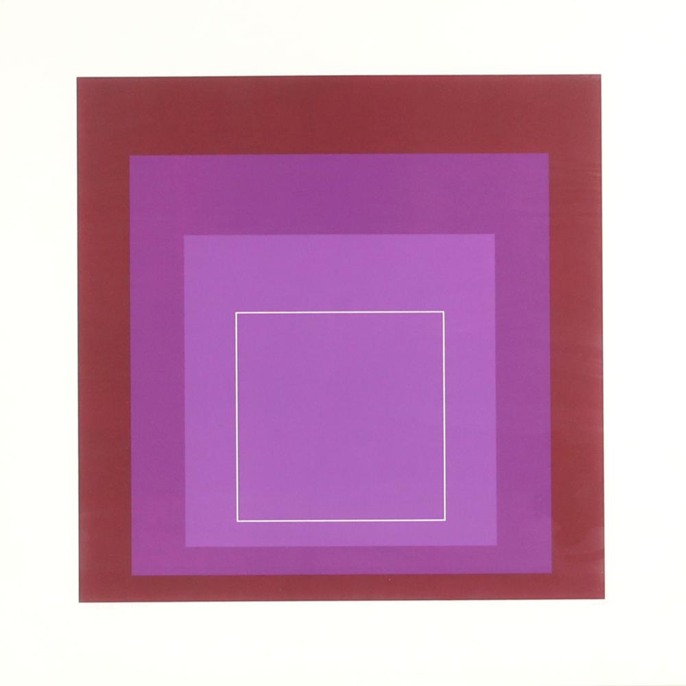 Appraisal: JOSEF ALBERS GERMAN - WHITE LINE SQUARE XI SERIES II