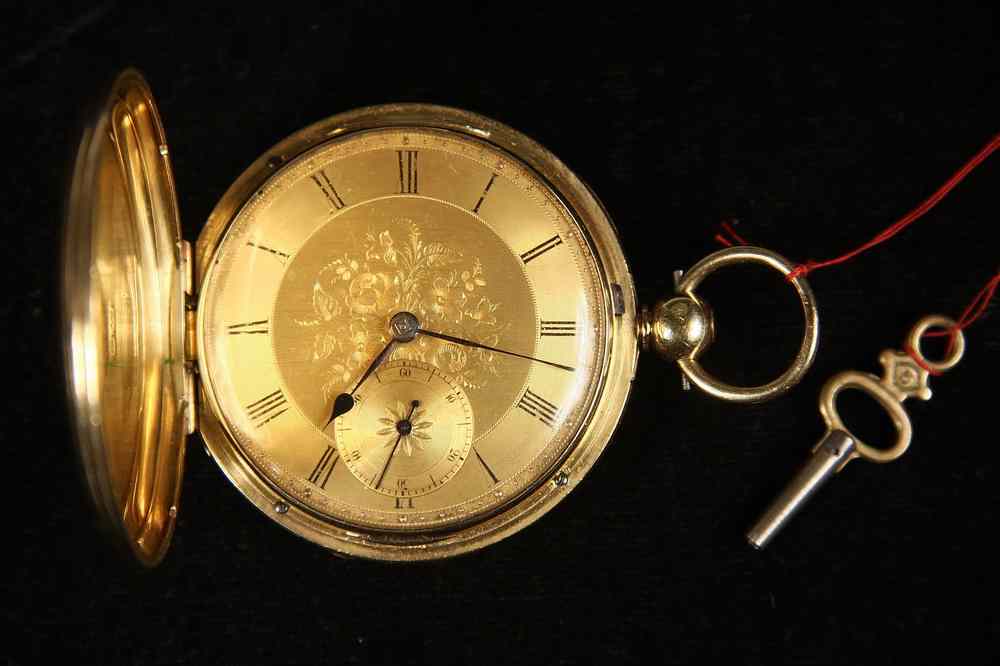 Appraisal: GENT'S WATCH - K Yellow Gold Hunter Case Pocket Watch