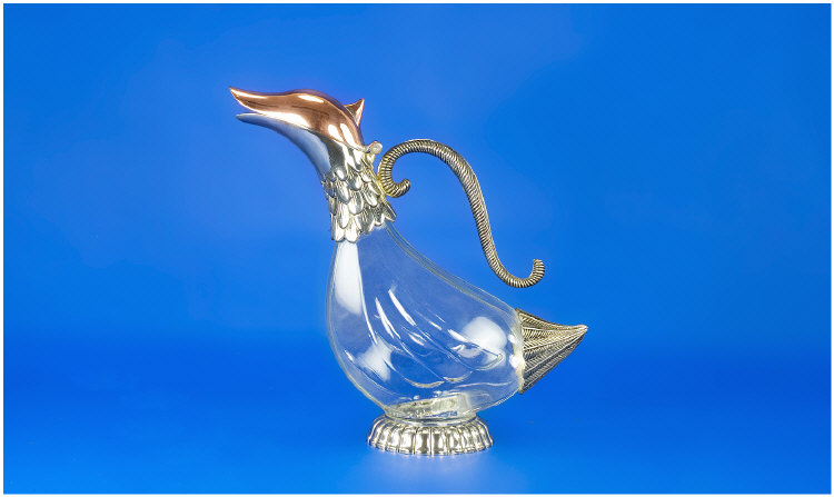 Appraisal: Novelty Claret Jug In The Form Of A Duck With