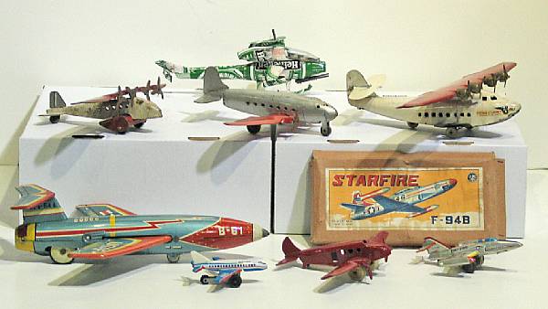 Appraisal: Toy Airplane Collection Ensemble of Marx Wyandotte airplanes from the