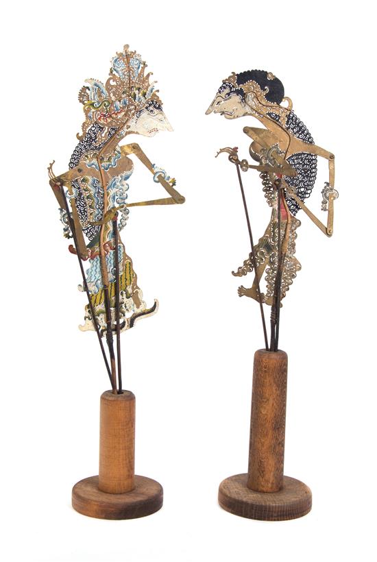 Appraisal: Sale Lot A Pair of Indonesian Wayang Kulit Shadow Puppets