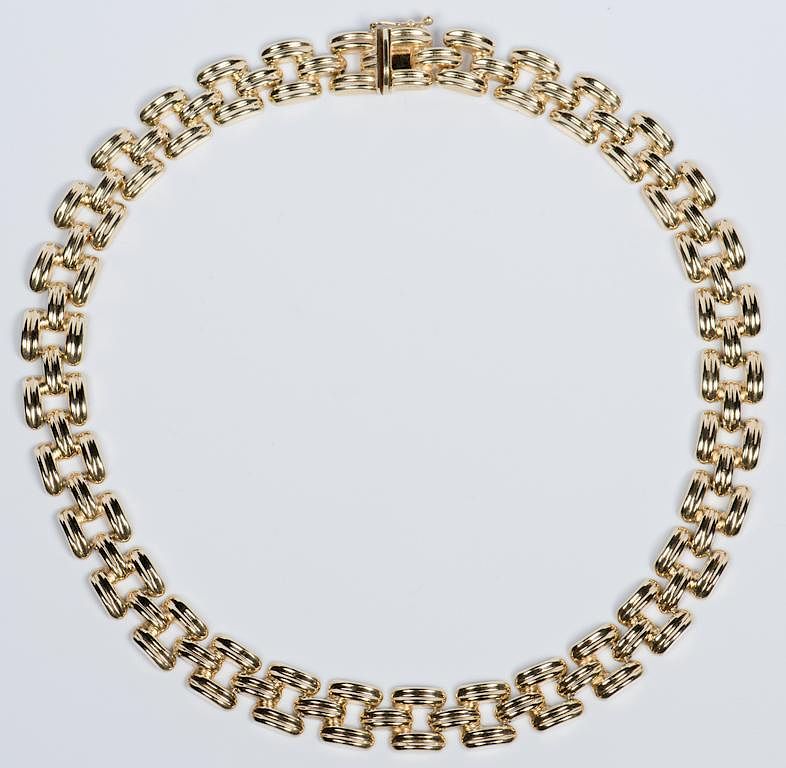 Appraisal: K Italian Collar Necklace g K yellow gold Italian panther