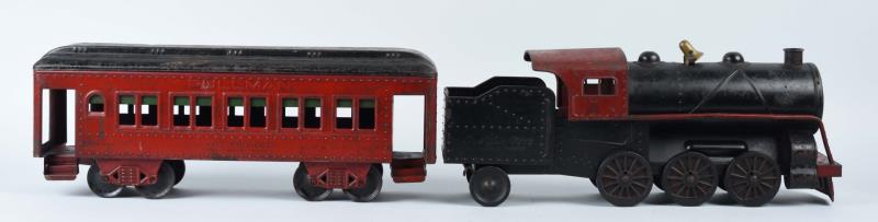 Appraisal: Pressed Steel Locomotive Passenger Car Moderate scratching to both Made