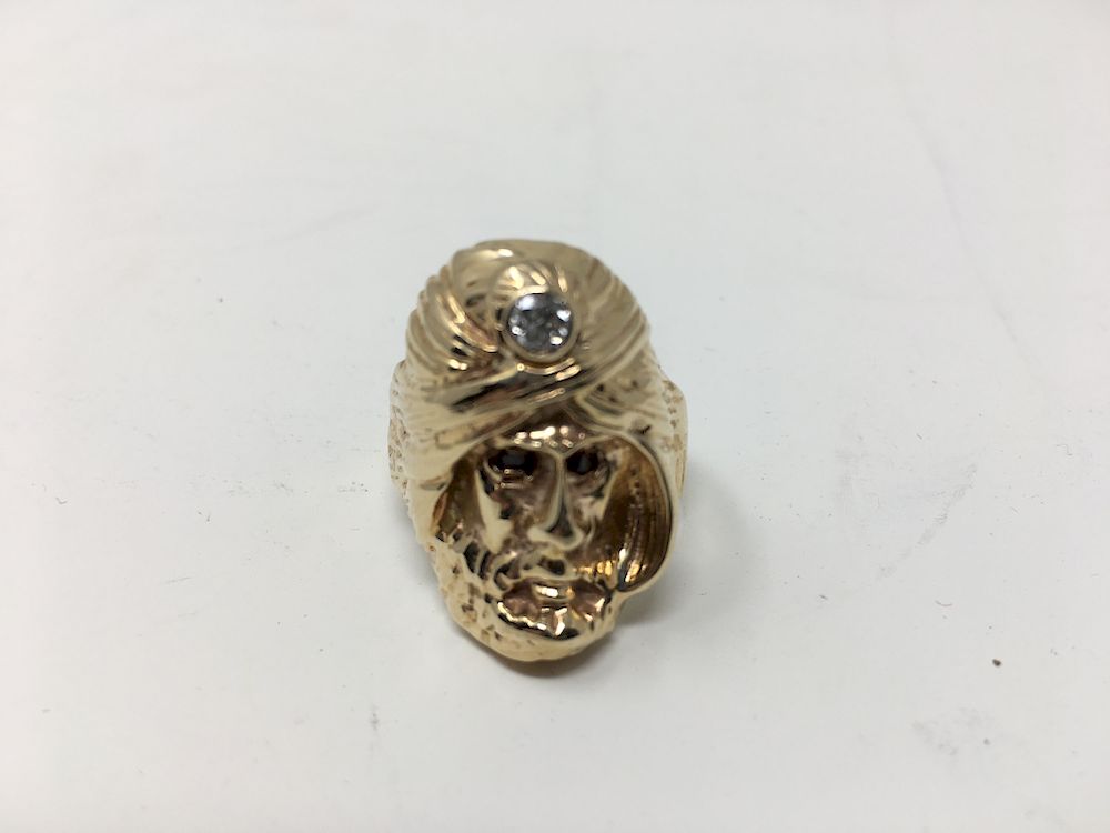 Appraisal: K Yellow Gold Sultan Ring With Diamond And Rubies K