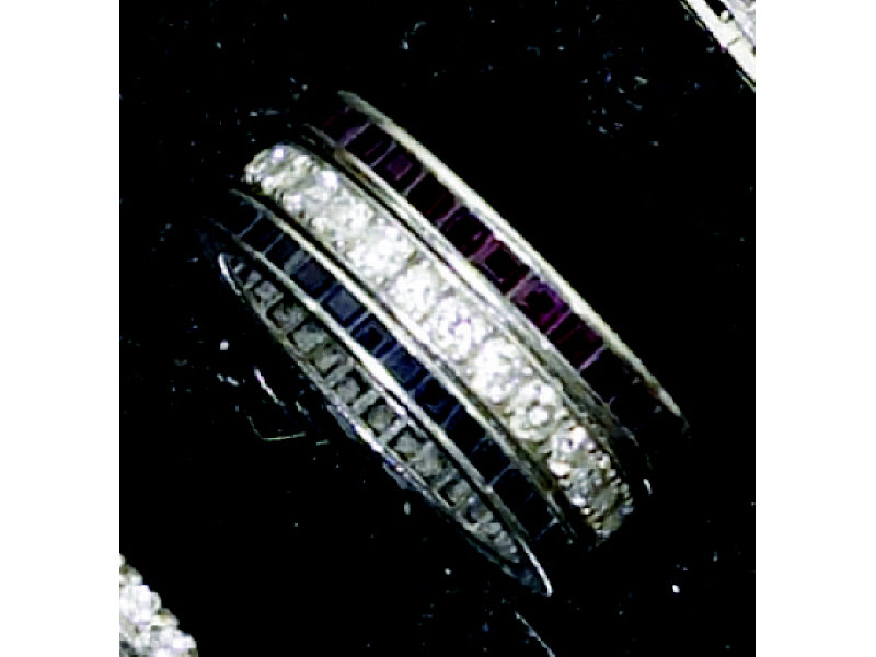 Appraisal: ETERNITY TRIO RING SET Platinum band ring set with twenty