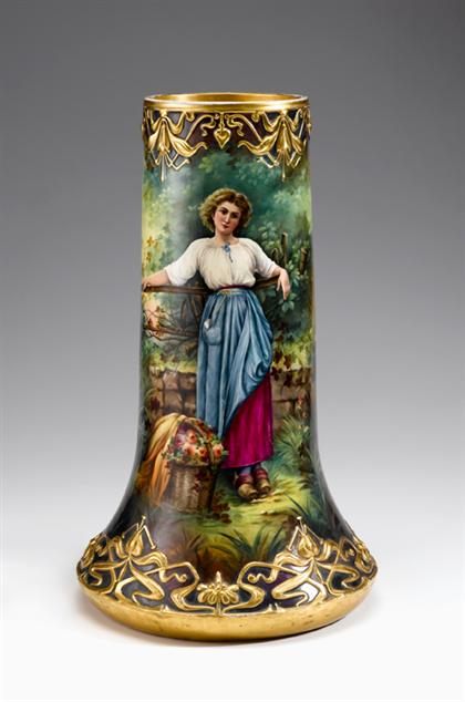 Appraisal: Large Royal Bonn Art Nouveau vase late th early th