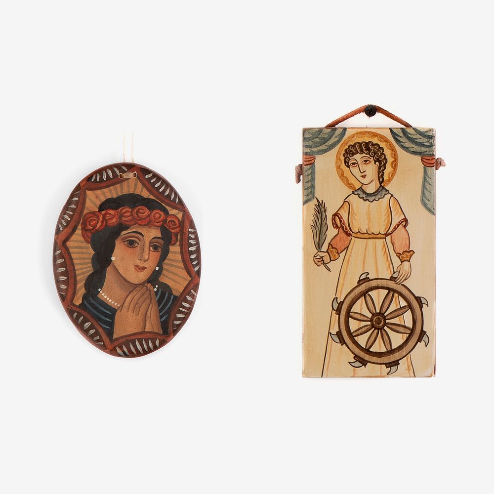 Appraisal: Marie Sena and Mary Jo Madrid Group of Two Retablos