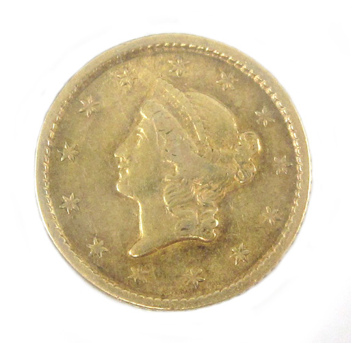 Appraisal: U S ONE DOLLAR GOLD COIN a Liberty head type