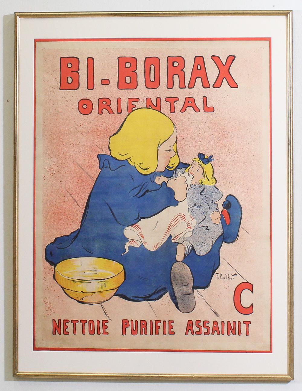 Appraisal: VINTAGE POSTER FRANCISQUE POULBOT France - Bi-Borax Oriental Nettoie Purifie