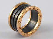 Appraisal: Bulgari An carat gold and black ceramic ring by Bulgari