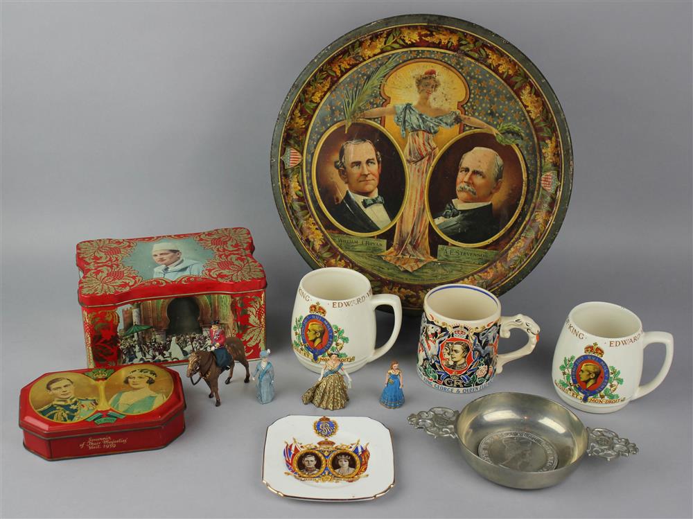 Appraisal: COLLECTION OF ROYAL SOUVENIRS including two Lancaster mugs from the