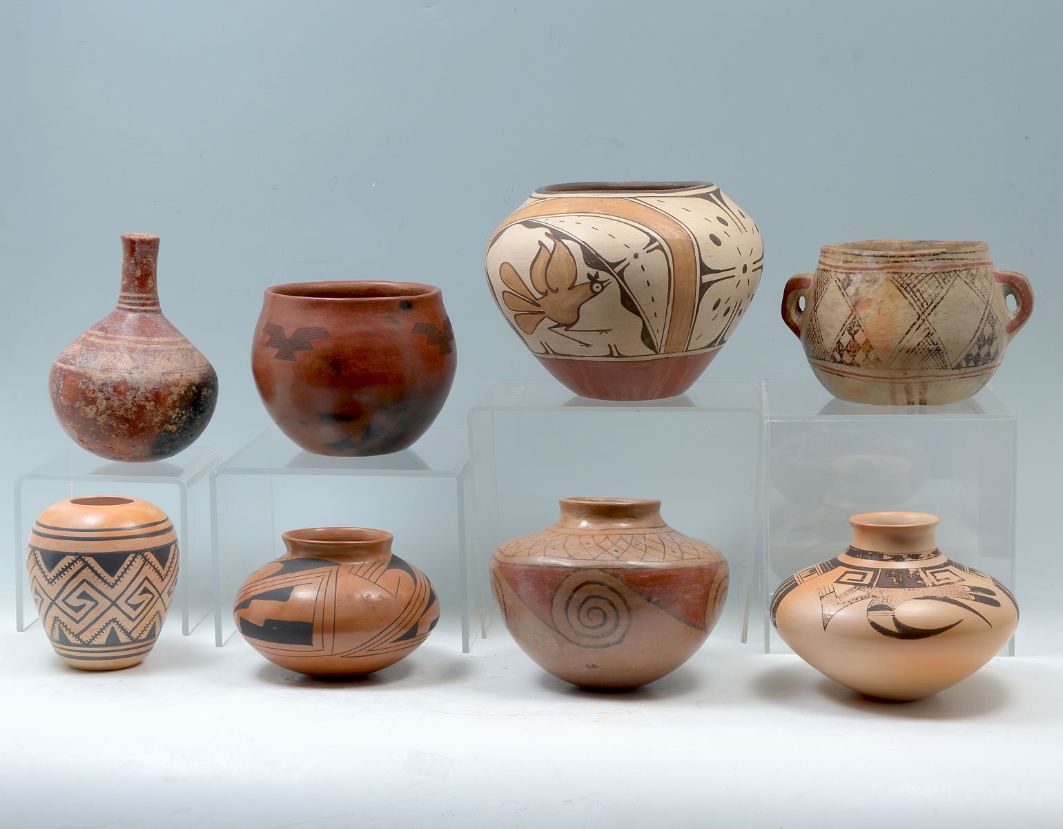 Appraisal: PC SOUTHWEST NATIVE AMERICAN INDIAN POTTERY COLLECTION Comprising - Dine