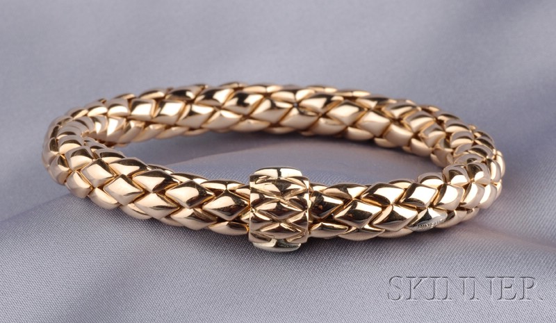 Appraisal: kt Rose Gold Stretch Bracelet Chimento the tubular form of