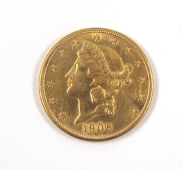 Appraisal: U S TWENTY DOLLAR GOLD COIN Liberty head type -S