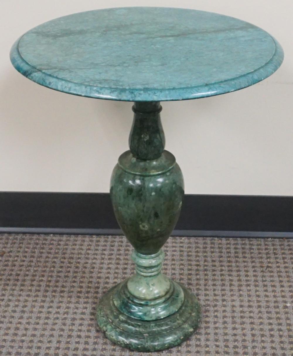 Appraisal: Green Marble Base Side Table x in x cm