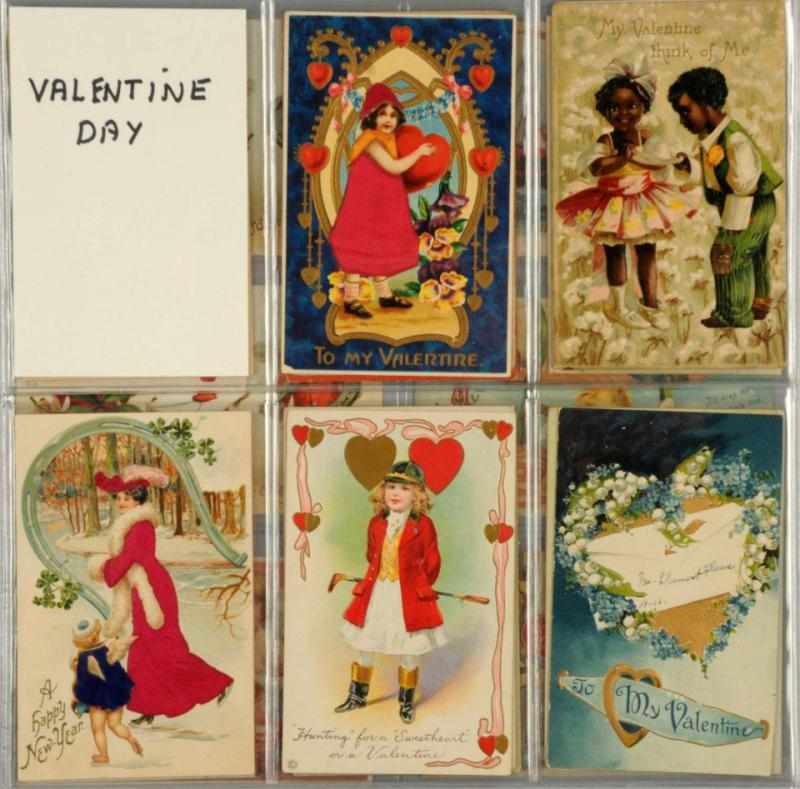 Appraisal: Lot of Valentine Postcards Minor wear overall Condition Excellent Size