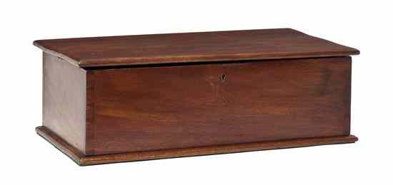 Appraisal: A Mahogany Desk Box of rectangular form with a hinged