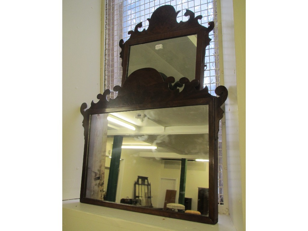 Appraisal: Two mahogany framed wall mirrors