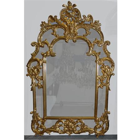 Appraisal: Rococo Style Gilt-Wood Mirror Estimate -