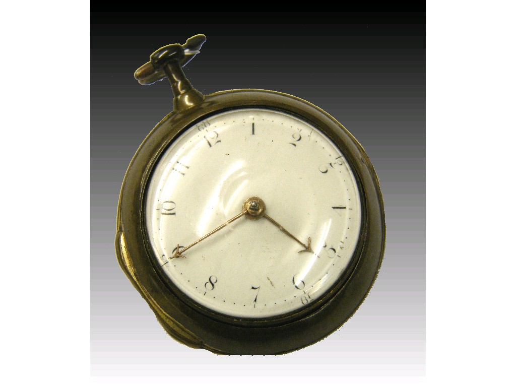 Appraisal: th century gilt fusee verge pair case pocket watch the